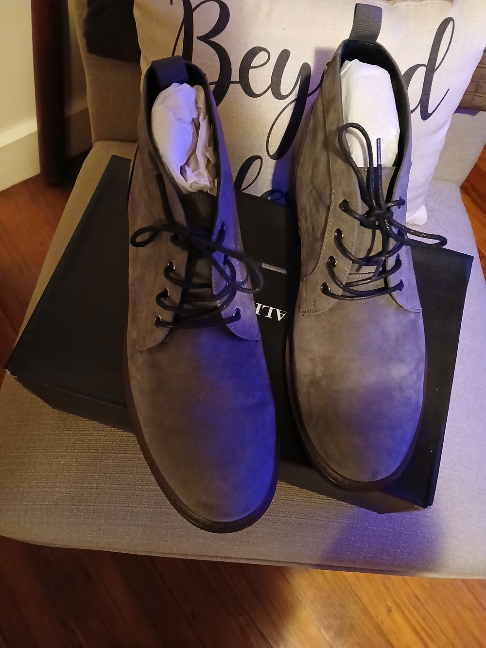 Alfani Men's Gray Suede Chukka Boots